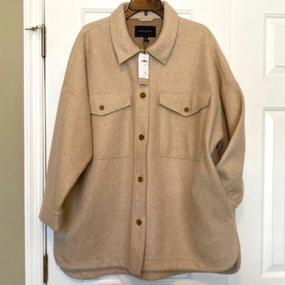 Banana Republic Shirt Jacket Camel Color XL/Petite